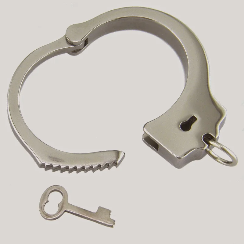 Titanium Rings with a Geometric - Shaped Inlay PatternHandcuff Ring