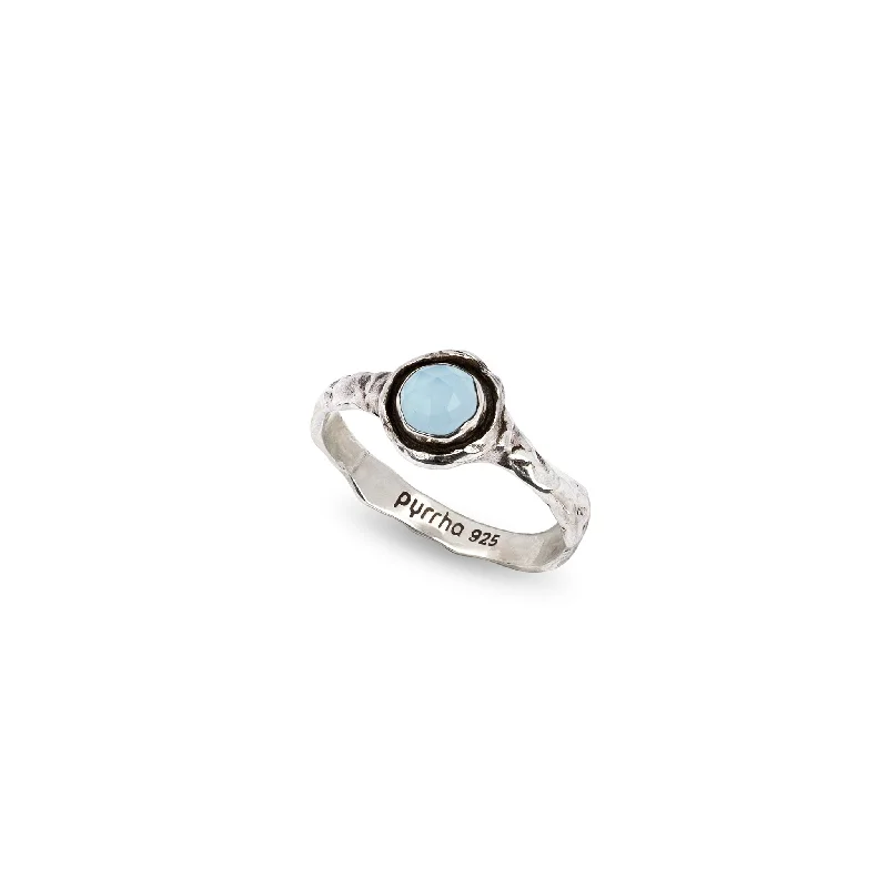 Vintage - Inspired Filigree - Design Women's Rings in Sterling SilverChalcedony Small Faceted Stone Talisman Ring Vintage - Inspired Filigree - Design Women's Rings in Sterling SilverChalcedony Small Faceted Stone Talisman Ring
