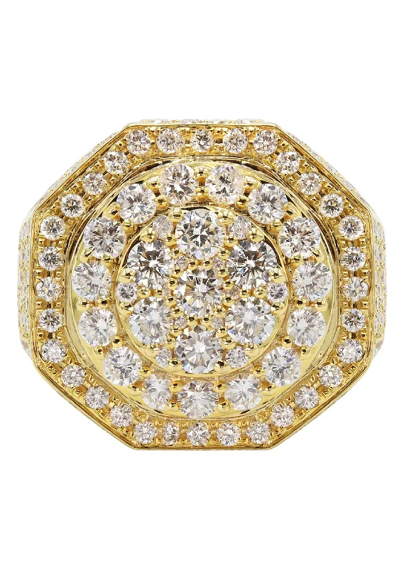 Channel - Set Women's Diamond Rings with Diamonds Securely Held in a Metal Groove for DurabilityMens Diamond Ring | 5.92 Carats | 17.72 Grams