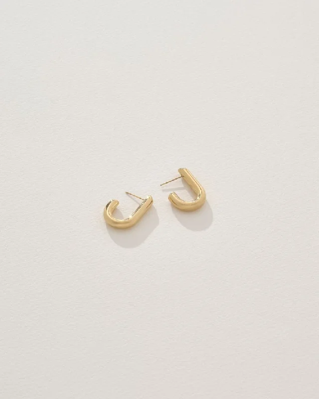 Oval hoop earringsAngus Earrings in Gold