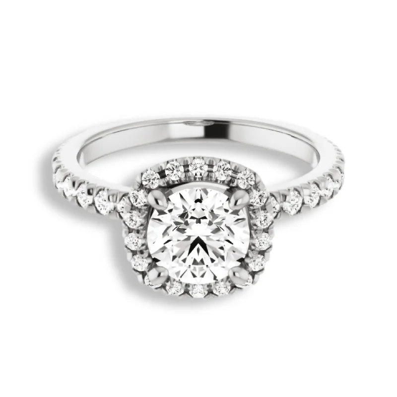 Men's Diamond Engagement Rings with Platinum Band and Halo Setting for a Luxury ProposalRound Diamond Halo Engagement Ring Men's Diamond Engagement Rings with Platinum Band and Halo Setting for a Luxury ProposalRound Diamond Halo Engagement Ring