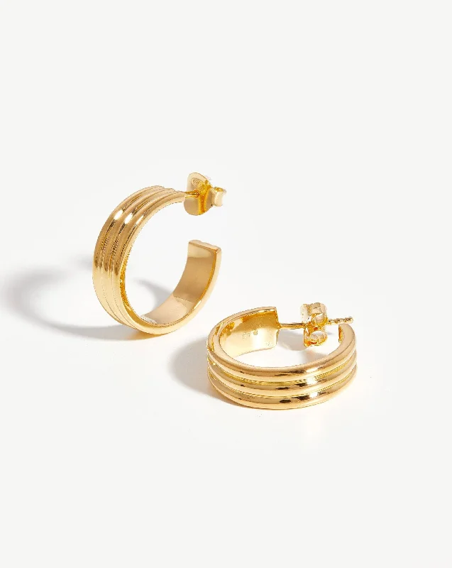 Silver hoop earringsAncien Hoop Earrings | 18ct Gold Vermeil