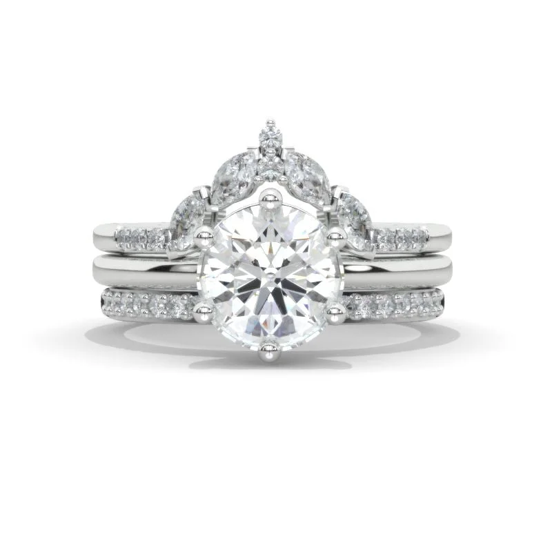 Men's Sapphire Engagement Rings in 18K White Gold with Pave Diamond Accents2 Carat Round Brilliant Cut Moissanite Engagement Ring, 14K White Gold Eternity Rings Set Men's Sapphire Engagement Rings in 18K White Gold with Pave Diamond Accents2 Carat Round Brilliant Cut Moissanite Engagement Ring, 14K White Gold Eternity Rings Set