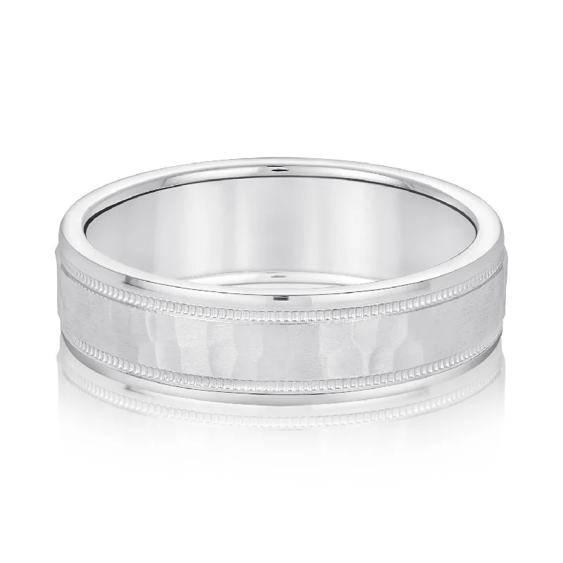 Men's magnetic rings for potential health benefitsMen's Milgrain Hammered Finish Band Men's magnetic rings for potential health benefitsMen's Milgrain Hammered Finish Band