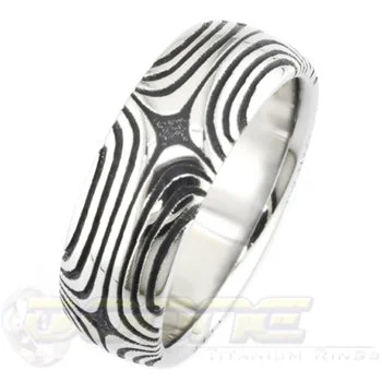 Titanium Rings with a Gemstone - Studded Bezel SettingTwist