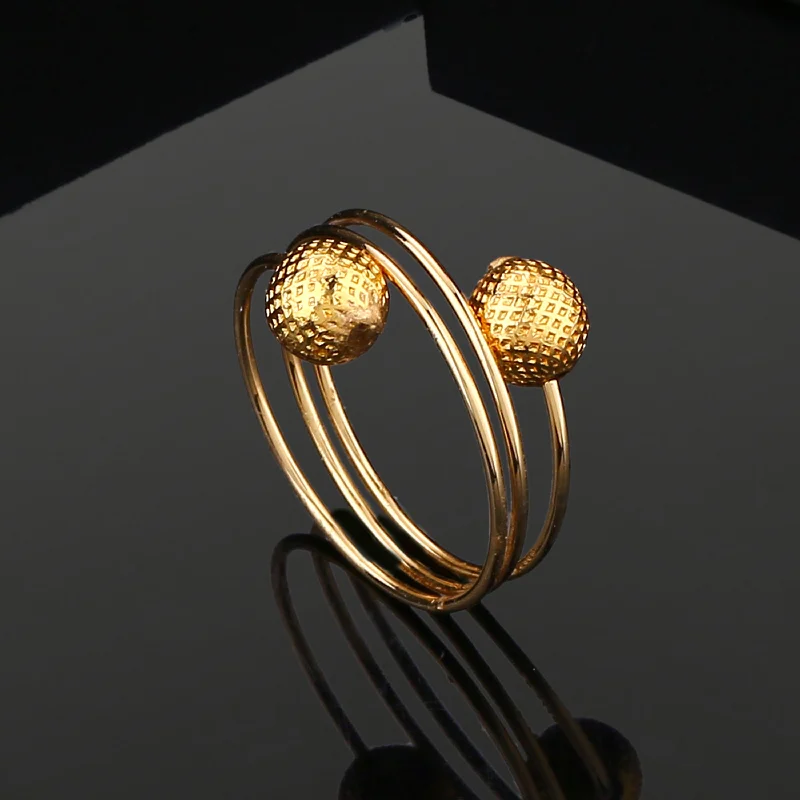 Estele Gold Plated Twisted Loop Finger Ring for Women(Adjustable)