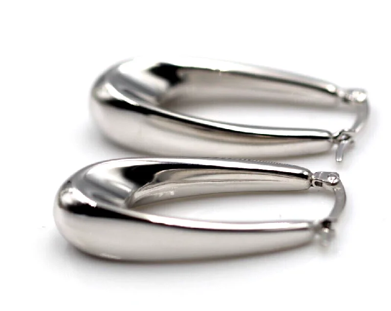 Vintage hoop earringsSterling Silver 925 Hollow Fancy Tapered Oval Hoop Earrings Hoops Vintage hoop earringsSterling Silver 925 Hollow Fancy Tapered Oval Hoop Earrings Hoops