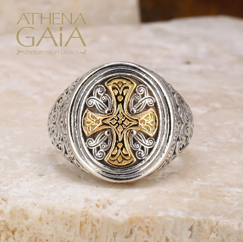 Adjustable Ring Sizes for Women's Rings in Stainless SteelGerochristo Cross Ring
