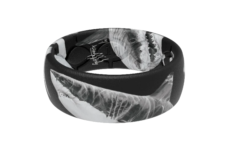 Men's tribal - print rings for a unique aestheticGuy Harvey Great White Shark Ring