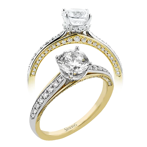 Three - Stone Women's Diamond Rings Symbolizing Past, Present, and Future with Emerald - Cut DiamondsEngagement Ring in 18k Gold with Diamonds Three - Stone Women's Diamond Rings Symbolizing Past, Present, and Future with Emerald - Cut DiamondsEngagement Ring in 18k Gold with Diamonds