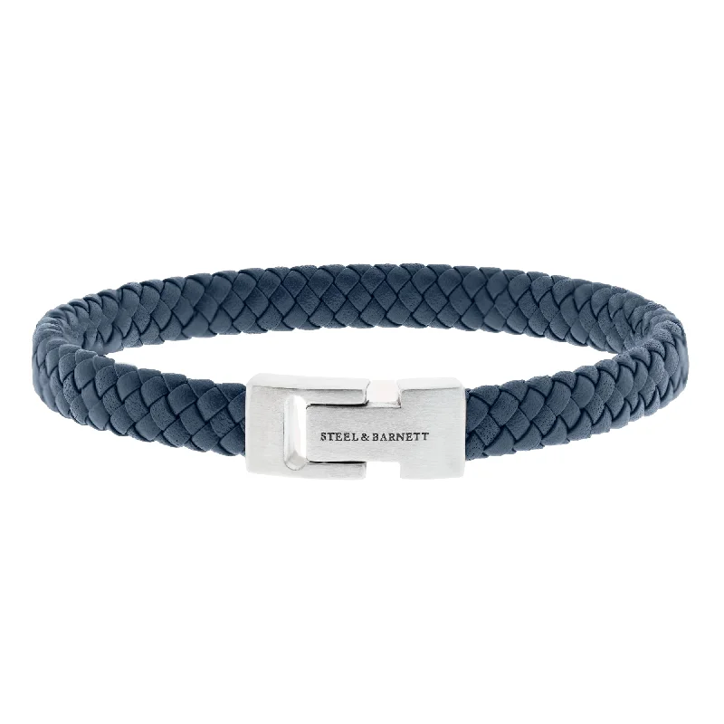 Men's Sapphire Engagement Rings in 18K White Gold with Pave Diamond AccentsLeather Bracelet Archie Jeans Blue LBA-004-45E60U-S Men's Sapphire Engagement Rings in 18K White Gold with Pave Diamond AccentsLeather Bracelet Archie Jeans Blue LBA-004-45E60U-S