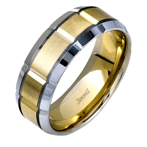Men's tungsten carbide rings with a brushed textureMen's Wedding Band In 14k Or 18k Gold Men's tungsten carbide rings with a brushed textureMen's Wedding Band In 14k Or 18k Gold