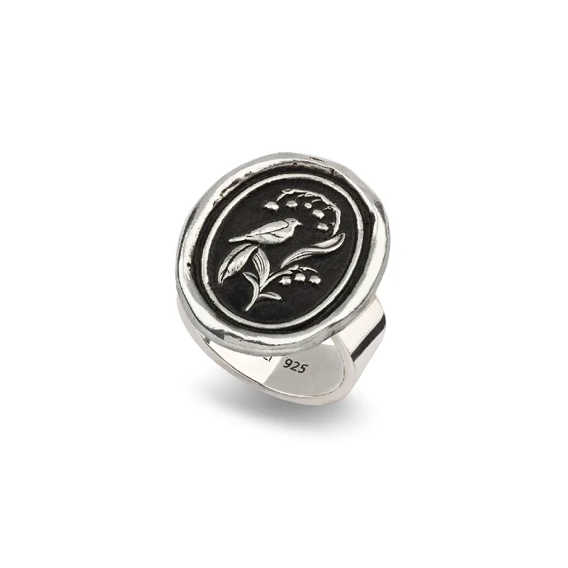 Vintage - Inspired Filigree - Design Women's Rings in Sterling SilverReturn to Happiness Talisman Ring Vintage - Inspired Filigree - Design Women's Rings in Sterling SilverReturn to Happiness Talisman Ring