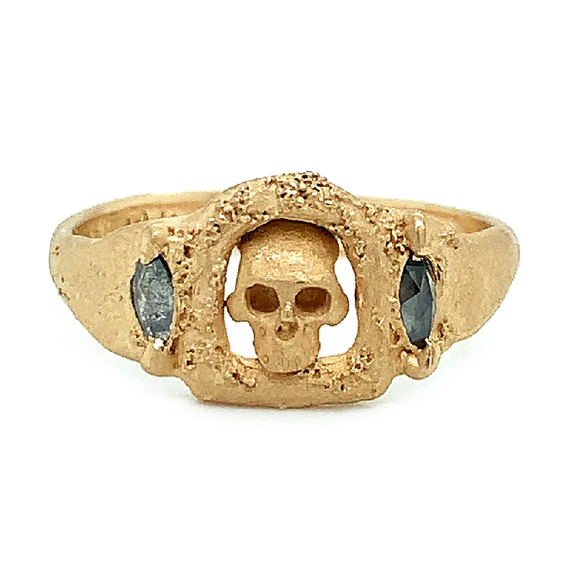 Women's Solitaire Diamond Rings with Round - Cut Diamonds and Platinum Settings for an Elegant EngagementGrey Marquise Diamond Ring - "Skull Altar" Women's Solitaire Diamond Rings with Round - Cut Diamonds and Platinum Settings for an Elegant EngagementGrey Marquise Diamond Ring - "Skull Altar"