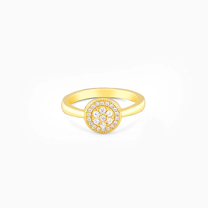 Engagement - Inspired Women's Rings with a Halo of Small DiamondsGolden Delice Ring
