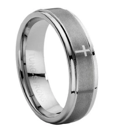 Men's kinetic rings with moving partsMen's Tungsten Carbide Ring with Lasered Cross -7mm Men's kinetic rings with moving partsMen's Tungsten Carbide Ring with Lasered Cross -7mm