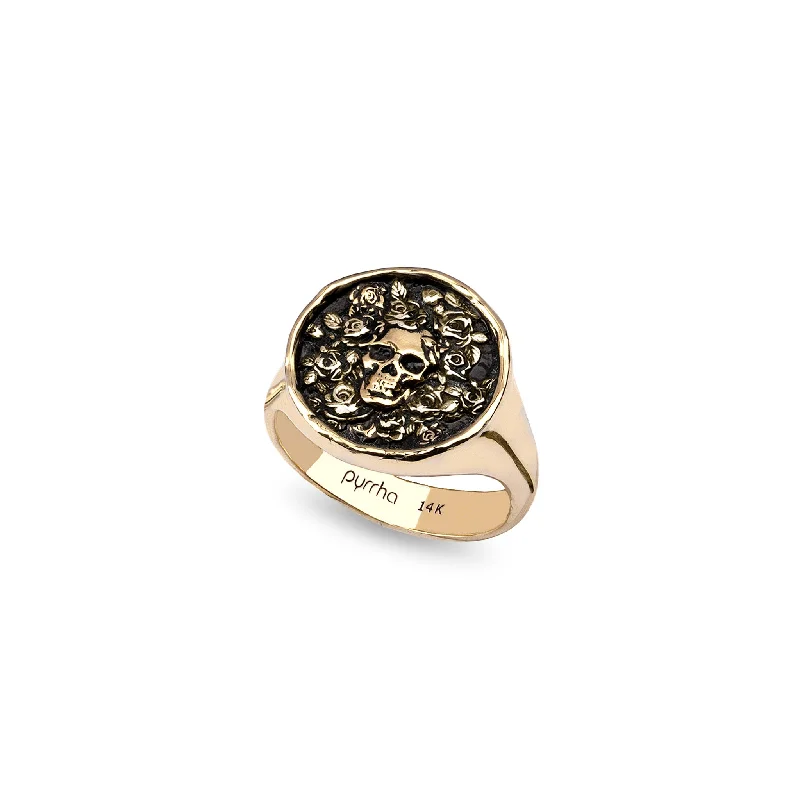 Tennis - Style Women's Rings with a Row of Round Diamonds in PlatinumLive Every Moment 14K Gold Signet Ring Tennis - Style Women's Rings with a Row of Round Diamonds in PlatinumLive Every Moment 14K Gold Signet Ring