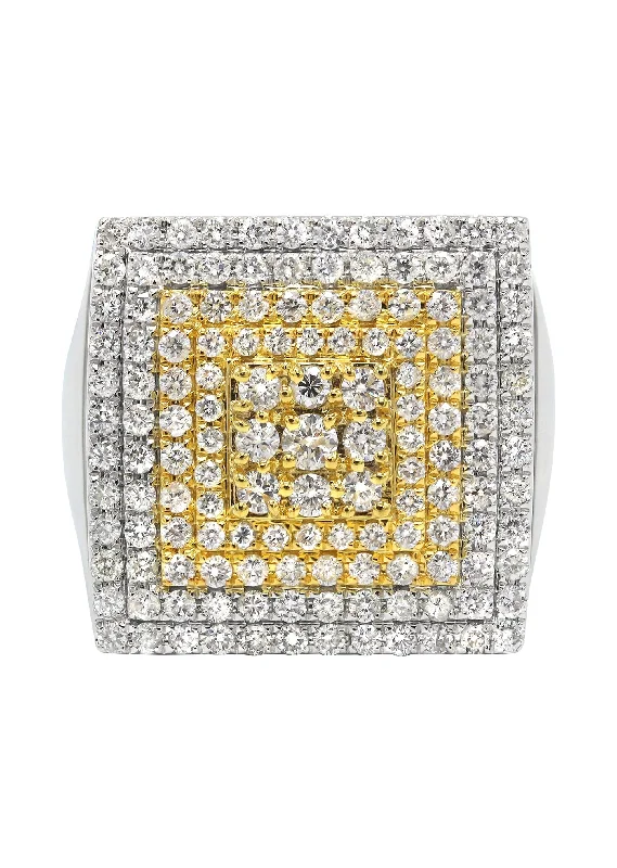Women's Diamond Rings with Amethyst and Diamond Combinations for a Purple - Hued EleganceMens Diamond Ring | 2.7 Carats | 18.38 Grams