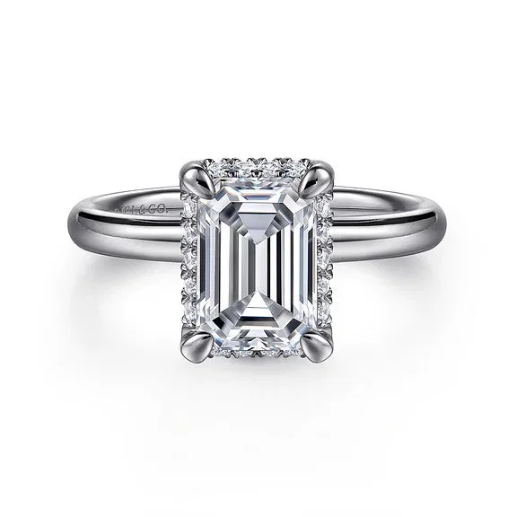 Men's Citrine Engagement Rings in Stainless Steel with a Stackable Band DesignSymphony - 14K White Gold Emerald Cut Hidden Halo Diamond Engagement Ring (Setting Only) Men's Citrine Engagement Rings in Stainless Steel with a Stackable Band DesignSymphony - 14K White Gold Emerald Cut Hidden Halo Diamond Engagement Ring (Setting Only)