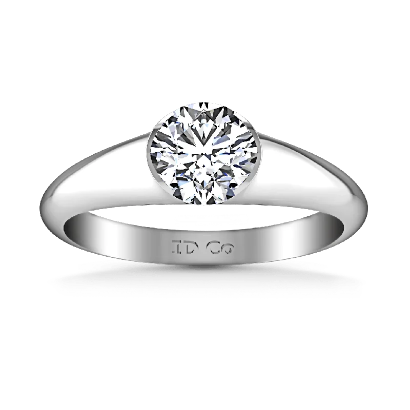 Gothic - Style Women's Rings with Black Onyx and Silver SkullsRound Diamond Solitaire Engagement Ring Ansley 14K White Gold Gothic - Style Women's Rings with Black Onyx and Silver SkullsRound Diamond Solitaire Engagement Ring Ansley 14K White Gold