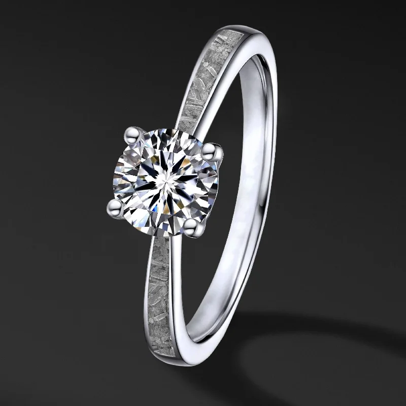Enamel - Coated Women's Rings in Bright, Bold ColorsSolitaire Meteorite Engagement Ring 14K Gold & Moissanite - Gift from the Skies for your Beloved. Made to order. Enamel - Coated Women's Rings in Bright, Bold ColorsSolitaire Meteorite Engagement Ring 14K Gold & Moissanite - Gift from the Skies for your Beloved. Made to order.