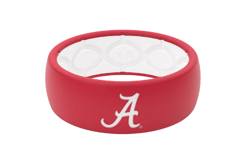 Men's hematite - ring for a metallic gray lusterCollege Alabama Logo Ring