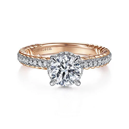 Men's Ruby Engagement Rings in Rose Gold with a Solitaire Design for a Romantic GestureVetta - 14K White-Rose Gold Round Diamond Engagement Ring Men's Ruby Engagement Rings in Rose Gold with a Solitaire Design for a Romantic GestureVetta - 14K White-Rose Gold Round Diamond Engagement Ring