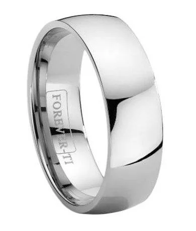 Men's black ceramic rings for a modern and edgy lookTitanium High Polish Wedding Band-7mm Men's black ceramic rings for a modern and edgy lookTitanium High Polish Wedding Band-7mm