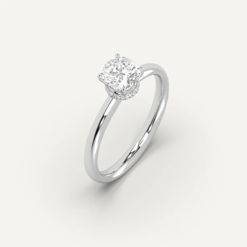 Men's Tanzanite Engagement Rings in Palladium with a Three - Stone Arrangement1 carat Cushion Cut Diamond Ring Men's Tanzanite Engagement Rings in Palladium with a Three - Stone Arrangement1 carat Cushion Cut Diamond Ring