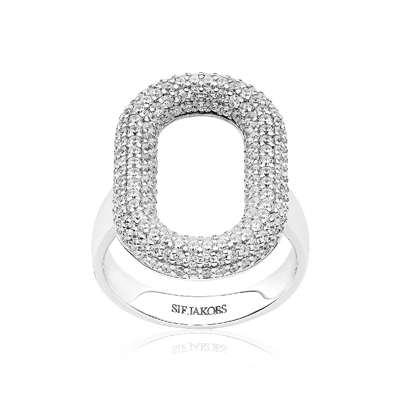 Women's Rings with Birthstones for a Personalized TouchCapri Silver Ring w. Zirconia