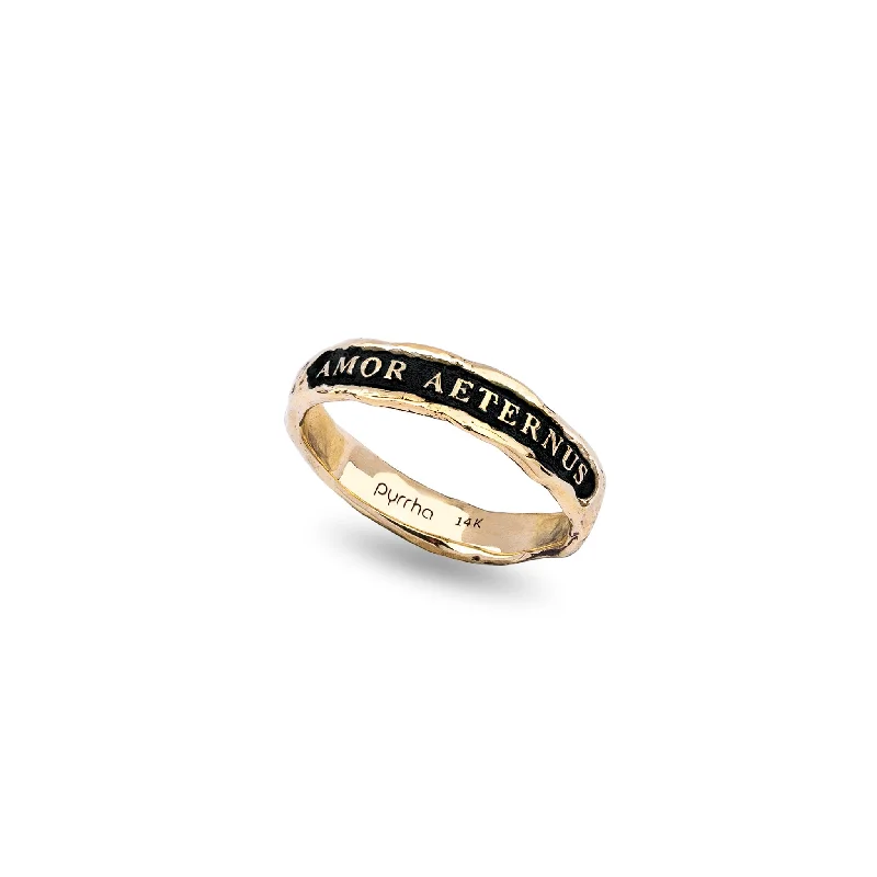 Enamel - Coated Women's Rings in Bright, Bold ColorsEternal Love Narrow 14K Gold Textured Band Ring Enamel - Coated Women's Rings in Bright, Bold ColorsEternal Love Narrow 14K Gold Textured Band Ring