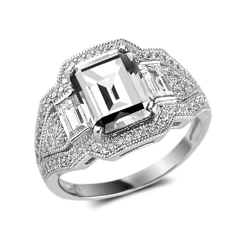 Art Deco - Inspired Women's Rings with Geometric Shapes in 14K GoldThe Elizabeth Ring Art Deco - Inspired Women's Rings with Geometric Shapes in 14K GoldThe Elizabeth Ring