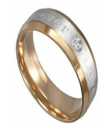 Men's leather - wrapped rings for a rustic charmTitanium Two-Toned "Forever Love" Ring-6mm Men's leather - wrapped rings for a rustic charmTitanium Two-Toned "Forever Love" Ring-6mm