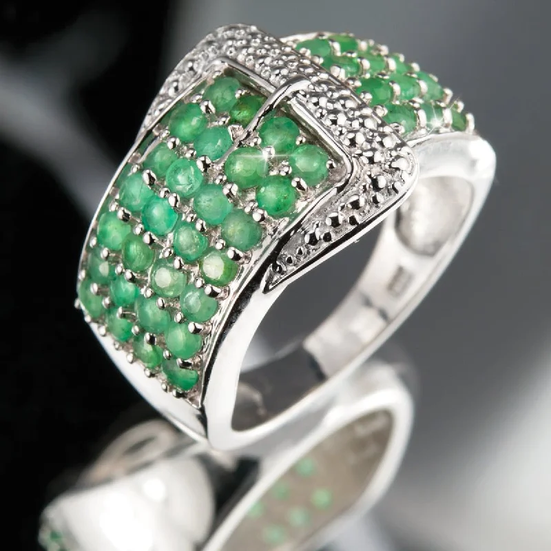 Stackable Gemstone Rings for Women in Amethyst, Sapphire, and EmeraldEmerald Buckle Ring Stackable Gemstone Rings for Women in Amethyst, Sapphire, and EmeraldEmerald Buckle Ring