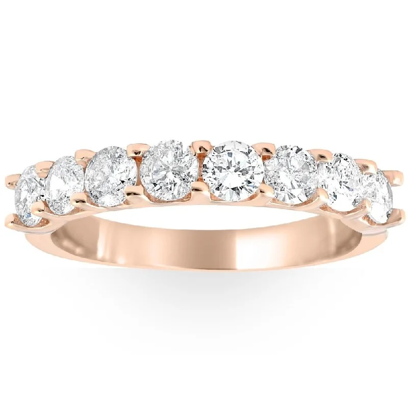 Women's Diamond Rings with Amethyst and Diamond Combinations for a Purple - Hued Elegance1 5/8 ct Diamond U Prong Wedding Ring 14k Rose Gold Anniversary Band Lab Grown Women's Diamond Rings with Amethyst and Diamond Combinations for a Purple - Hued Elegance1 5/8 ct Diamond U Prong Wedding Ring 14k Rose Gold Anniversary Band Lab Grown