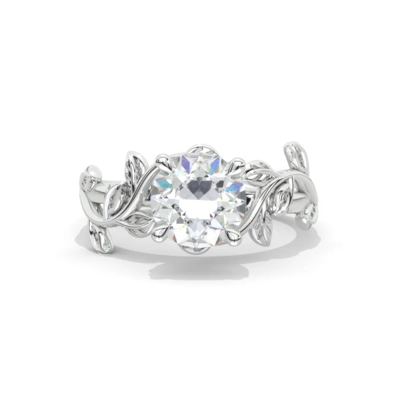 Men's Sapphire Engagement Rings in 18K White Gold with Pave Diamond Accents2 Carat Giliarto Moissanite Twig Floral White Gold Engagement Ring Men's Sapphire Engagement Rings in 18K White Gold with Pave Diamond Accents2 Carat Giliarto Moissanite Twig Floral White Gold Engagement Ring