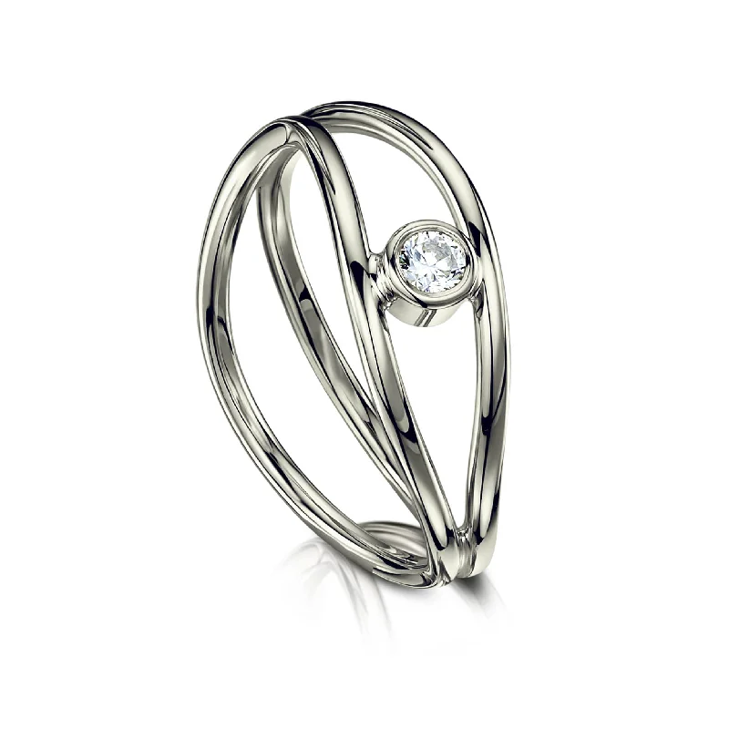 Channel - Set Women's Diamond Rings with Diamonds Securely Held in a Metal Groove for DurabilityDiamond Double Stacking Wave Ring in Platinum Channel - Set Women's Diamond Rings with Diamonds Securely Held in a Metal Groove for DurabilityDiamond Double Stacking Wave Ring in Platinum