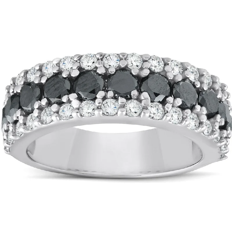 Heart - Shaped Women's Diamond Rings in Rose Gold for a Romantic and Symbolic GiftPompeii3 14k White Gold 1 5/8ct Black & White Diamond Womens Wedding Anniverary Ring Heart - Shaped Women's Diamond Rings in Rose Gold for a Romantic and Symbolic GiftPompeii3 14k White Gold 1 5/8ct Black & White Diamond Womens Wedding Anniverary Ring
