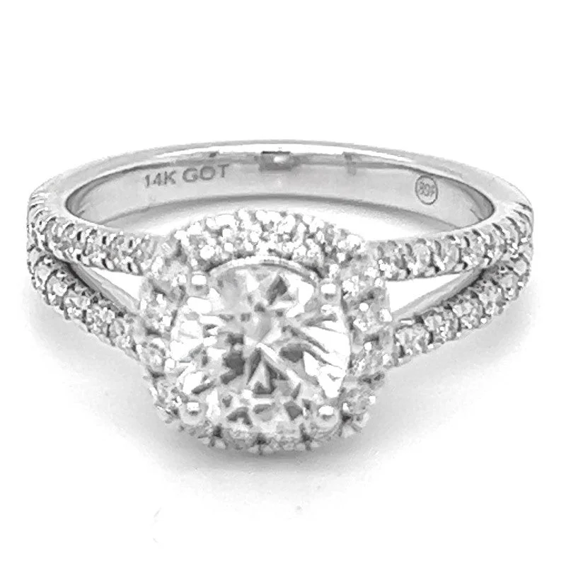 Men's Sapphire Engagement Rings in 18K White Gold with Pave Diamond Accents14K White Gold Round Diamond Semi-Mount Ring Men's Sapphire Engagement Rings in 18K White Gold with Pave Diamond Accents14K White Gold Round Diamond Semi-Mount Ring