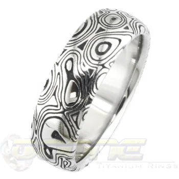 Antique - Look Titanium Rings with an Aged Patina FinishRaindrop