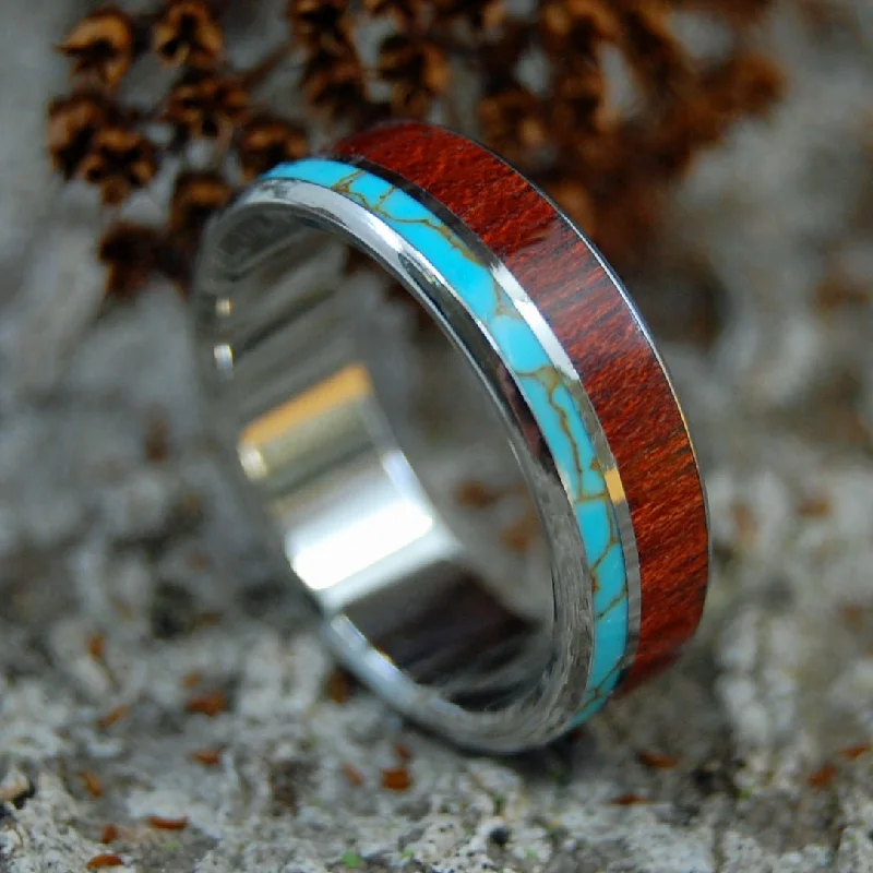 Men's gold signet rings with engraved initialsHimalayan Kings | Men's Tibetan Turquoise, Bloodwood & Titanium Wedding Ring