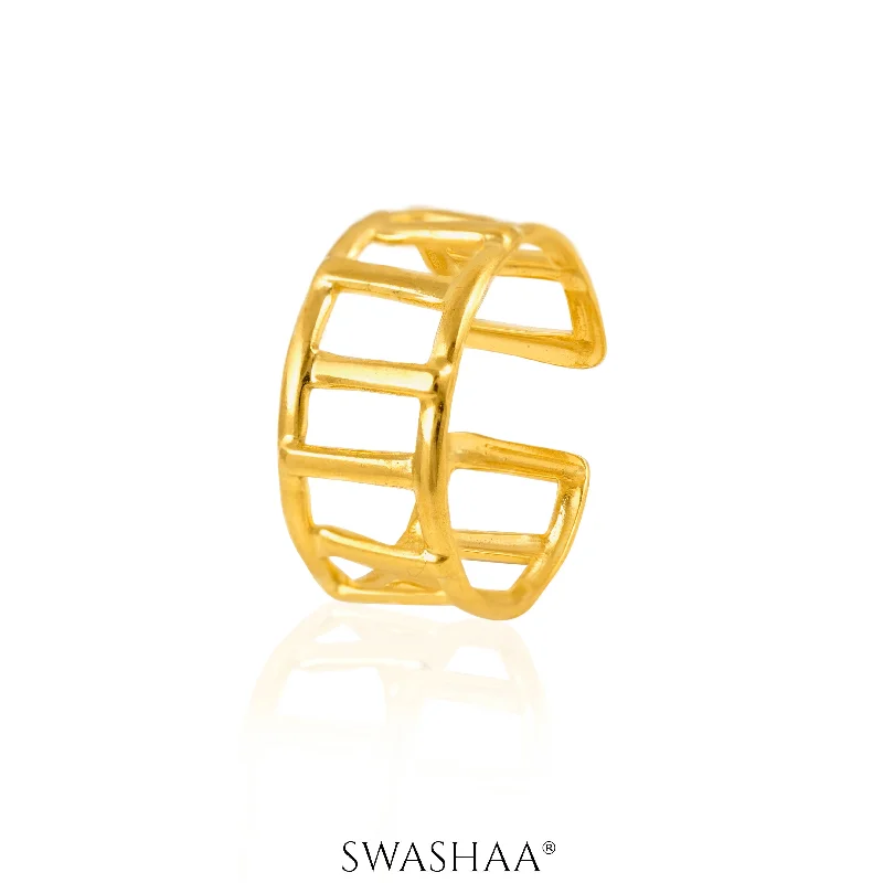 Adjustable Ring Sizes for Women's Rings in Stainless SteelKiya 18K Gold Plated Ring Adjustable Ring Sizes for Women's Rings in Stainless SteelKiya 18K Gold Plated Ring