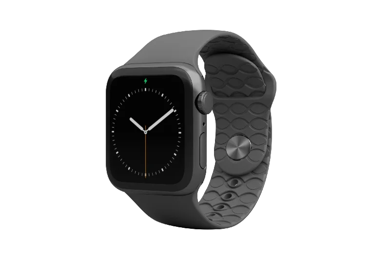 Men's turquoise - inlaid rings for a southwestern feelApple Watch Band Solid Deep Stone Grey Men's turquoise - inlaid rings for a southwestern feelApple Watch Band Solid Deep Stone Grey