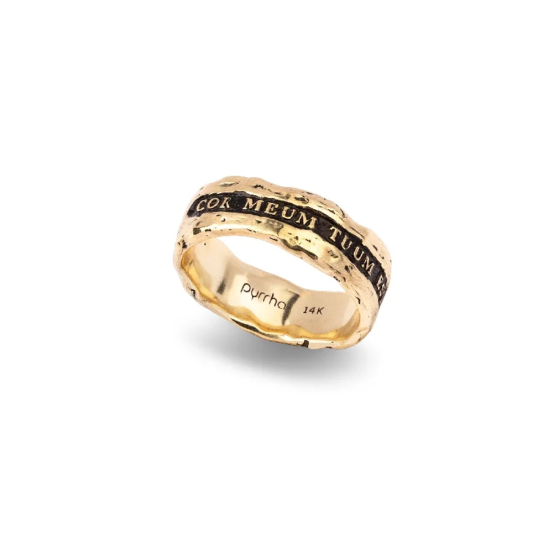 Stackable Gemstone Rings for Women in Amethyst, Sapphire, and EmeraldMy Heart Is Yours Wide 14K Gold Textured Band Ring Stackable Gemstone Rings for Women in Amethyst, Sapphire, and EmeraldMy Heart Is Yours Wide 14K Gold Textured Band Ring