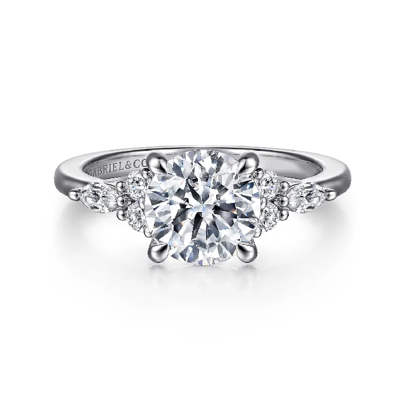Pear - Shaped Women's Diamond Rings in Yellow Gold with a Single - Diamond Pendant LookGabriel 14K White Gold 0.28ctw 4 Prong Style Diamond Semi-Mount Engagement Ring Pear - Shaped Women's Diamond Rings in Yellow Gold with a Single - Diamond Pendant LookGabriel 14K White Gold 0.28ctw 4 Prong Style Diamond Semi-Mount Engagement Ring
