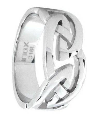 Men's waterproof rings for water - based activitiesStainless Steel Celtic Knot Ring -9mm Men's waterproof rings for water - based activitiesStainless Steel Celtic Knot Ring -9mm