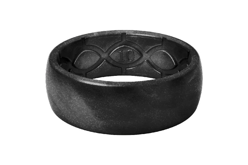 Men's thumb rings with a wide bandMetallic Black Pearl Ring