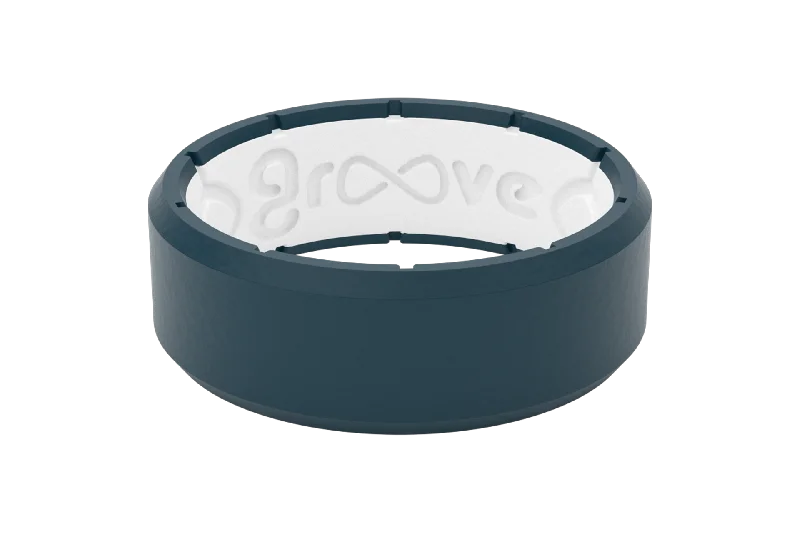 Men's kinetic rings with moving partsEdge Anchor & White Ring