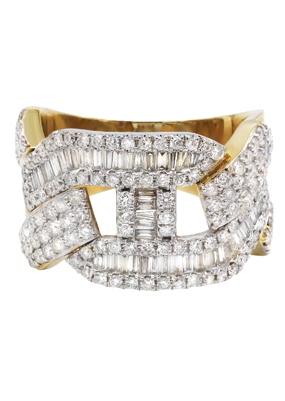 Tennis - Style Women's Diamond Rings with a Continuous Row of Diamonds for a Classic and Versatile LookMens Diamond Ring | 2.16 Carats | 12.07 Grams
