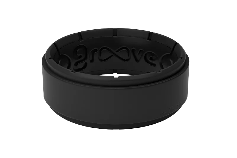 Men's waterproof rings for water - based activitiesZeus Step Midnight Black Ring